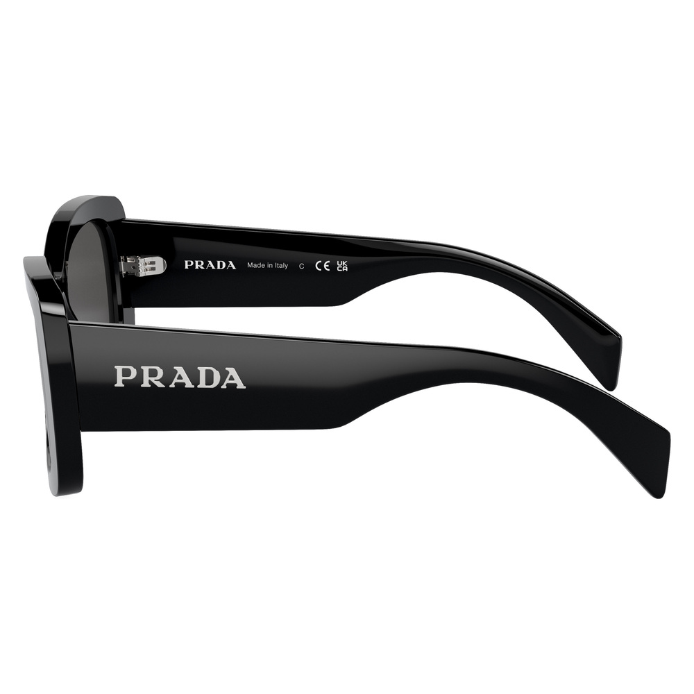 NWT Prada 0PR A08S-1AB5S0 Black Rectangle 56mm Sunglasses - Picture 4 of 5